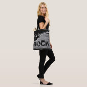 canvas tas, rockmuziek tote bag (Op model)