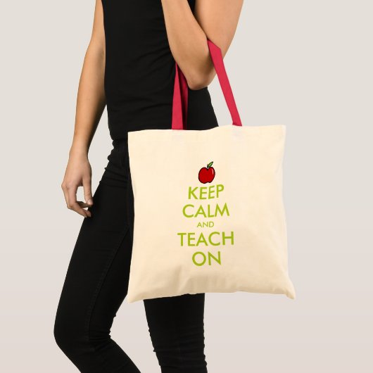 Canvas tas rode appelleerkracht | Kalm houden en l (Voorkant (product))