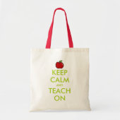 Canvas tas rode appelleerkracht | Kalm houden en l (Voorkant)