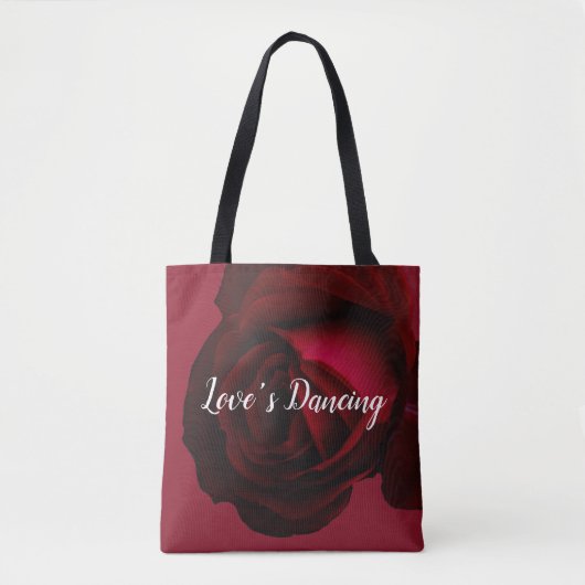 Canvas tas rode roos (Voorkant)