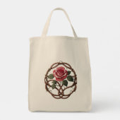 Canvas tas - Roos gedrukt (Achterkant)