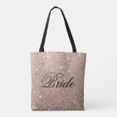 canvas tas - Roos Gold Glitter Fab Bride (Achterkant)
