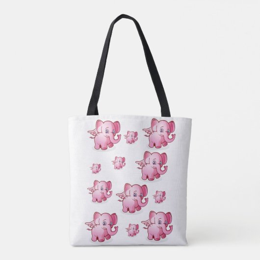 canvas tas roze varkens (Achterkant)