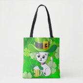 Canvas tas Saint Patrick's Day Cat Beer (Voorkant)