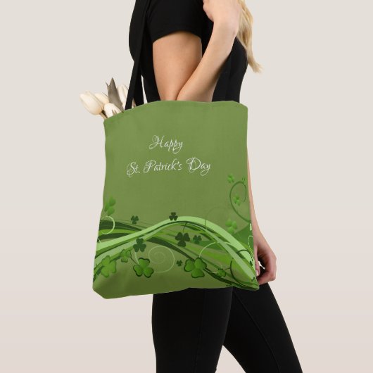 Canvas tas Saint Patrick's Day Floral (Dichtbij)