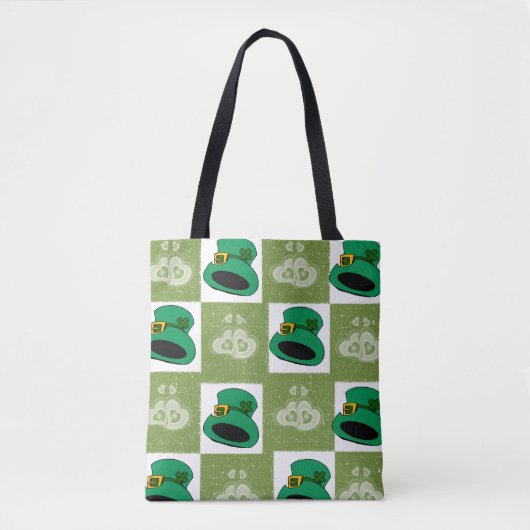 Canvas tas Saint Patrick's Day Petten Harten (Voorkant)