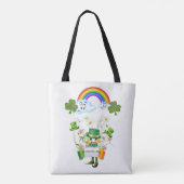 Canvas tas Saint Patrick's Day Rainbow (Achterkant)