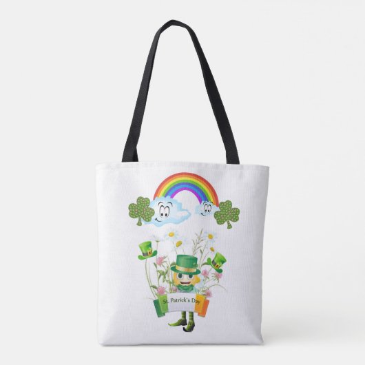 Canvas tas Saint Patrick's Day Rainbow (Achterkant)