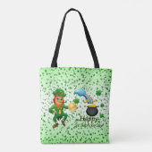 Canvas tas Saint Patrick's Day Rainbow Clover (Achterkant)