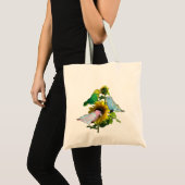 Canvas tas - Speelgoed Vogels op Zonnebloem (Voorkant (product))