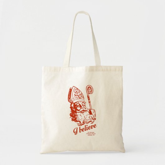 Canvas tas St. Nicholas "Ik geloof" (Voorkant)