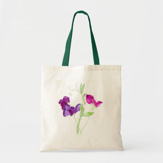 canvas tas "Sweet Peas" (Voorkant)