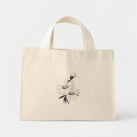 CANVAS TAS TINY STYLE COOL ECO FLOWER DESIGN (Voorkant)