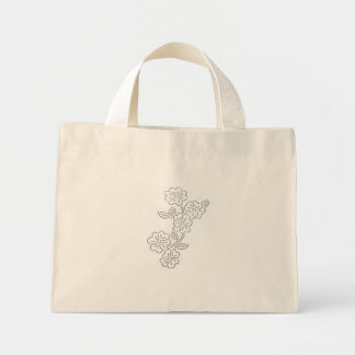 CANVAS TAS TINY STYLE COOL ECO FLOWERS DESIGN