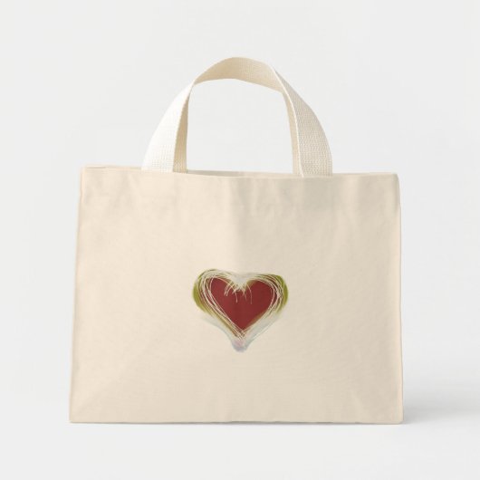 CANVAS TAS TINY STYLE COOL ECO HEART DESIGN (Voorkant)