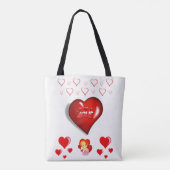 Canvas tas Valentijnsdag liefde harten (Achterkant)