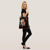 Canvas tas Valentijnsdag liefde harten (Op model)