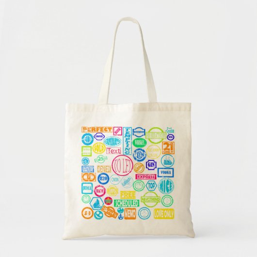 Canvas tas van Collectie van Grunge Stamp (Voorkant)