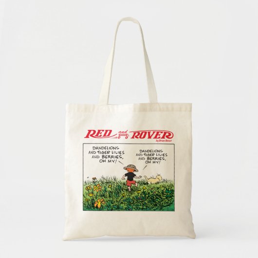 Canvas tas van Dandelions en Tiger Lilies (Voorkant)