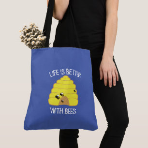 Canvas tas van de imker   Het leven is beter met b