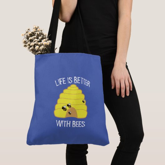 Canvas tas van de imker | Het leven is beter met b (Dichtbij)