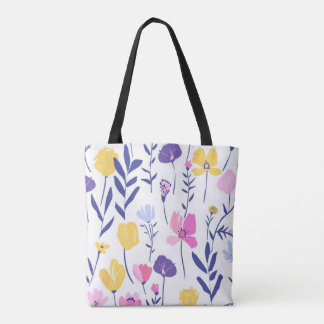 Canvas tas van de pastelbloem | Elegante bloem