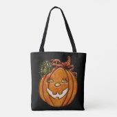Canvas tas van de Trick or treat van de pompoen (Achterkant)