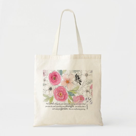 Canvas tas van de waterverf met Scripture Isaiah 5 (Voorkant)