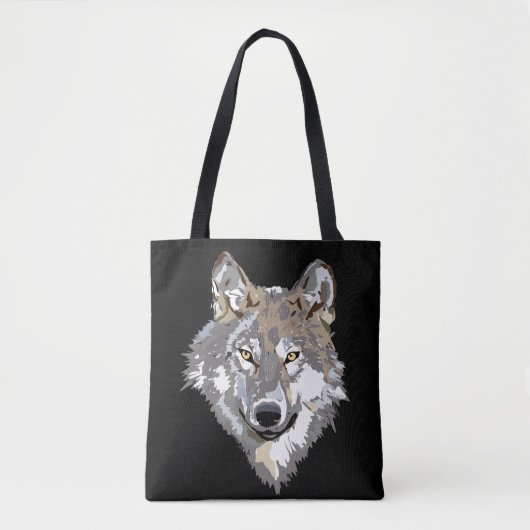 canvas tas van de wolf (Voorkant)