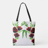 Canvas tas van één slag acrylfloralen (Achterkant)