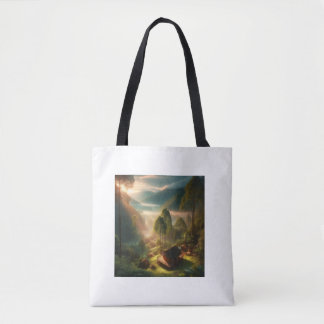 Canvas tas van een vreedzaam landschap