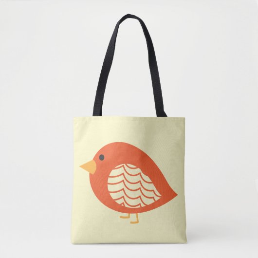 Canvas tas van eigenkleurige koeienvogels (Voorkant)