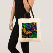 Canvas tas van gele vlinder (Voorkant (product))