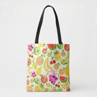 Canvas tas van gemengde vruchten