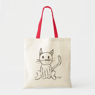 Canvas tas van geverfd Kat