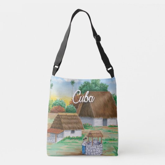 Canvas tas van het Cubaanse dorp (Achterkant)