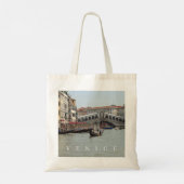 Canvas tas van het uitzicht van Venice Rialto Brid (Achterkant)