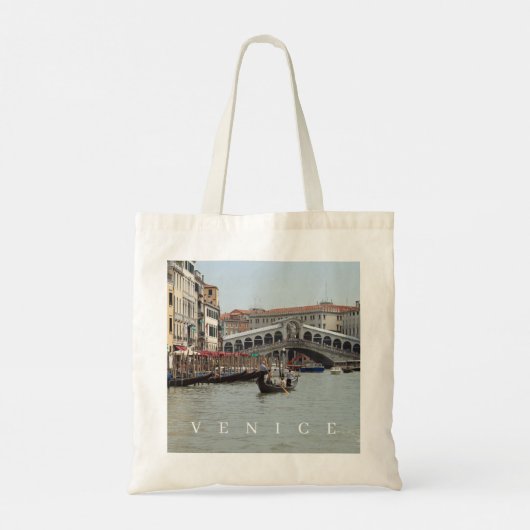 Canvas tas van het uitzicht van Venice Rialto Brid (Achterkant)