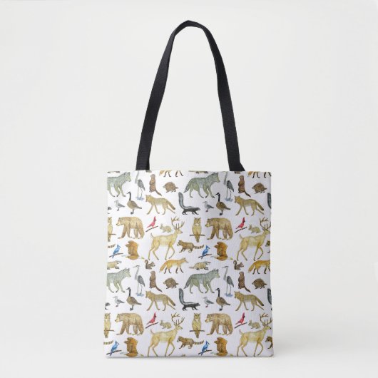 Canvas tas van het wildleven in de Grote Meren (Voorkant)