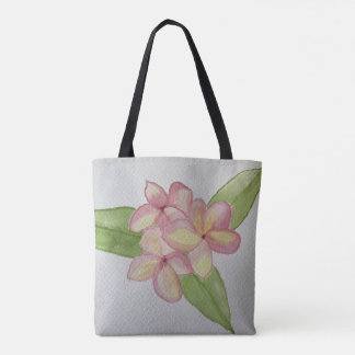 Canvas tas van kleding met frangipani met florale 