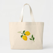 Canvas tas van leemons en bladeren (Voorkant)