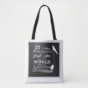 Canvas tas van muzieknotitie
