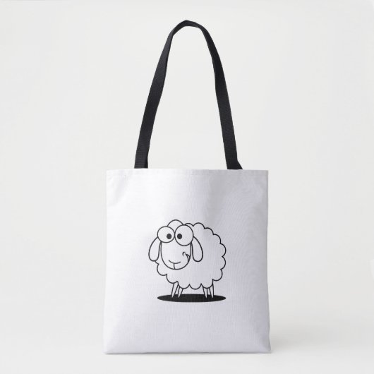 canvas tas van schapen (Voorkant)
