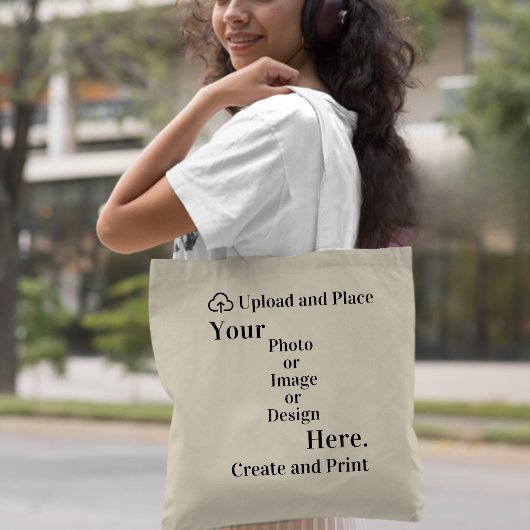 Canvas tas van uw ontwerp of foto-upload