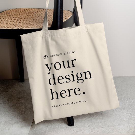 Canvas tas van uw ontwerp uploaden