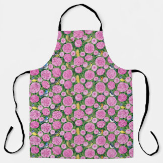 canvas tas van zangers en pioenen schort