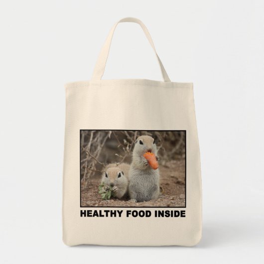 Canvas Tas Veggie Loving Squirrels (Voorkant)