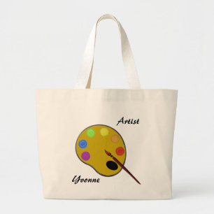 Canvas tas - Verf Pallet met Penseel