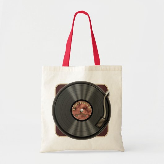 Canvas tas vinylrecord (Voorkant)