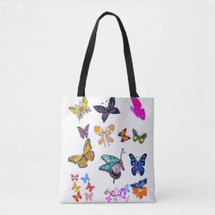 canvas tas vlinder